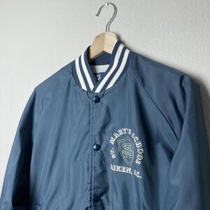vintage 80s nasco blue school varsity jacket